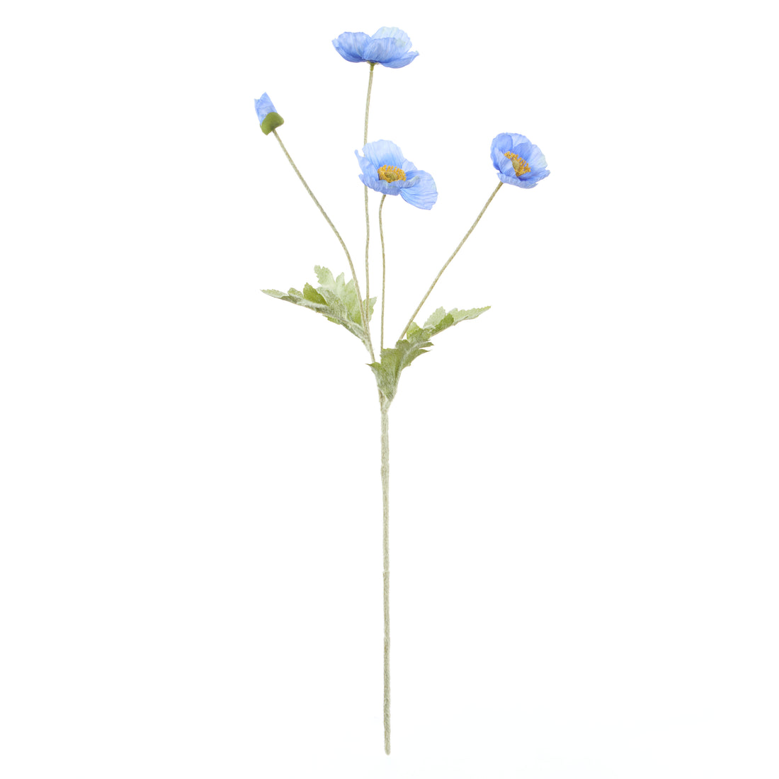 Faux Poppy Spray | Blue - 60cm