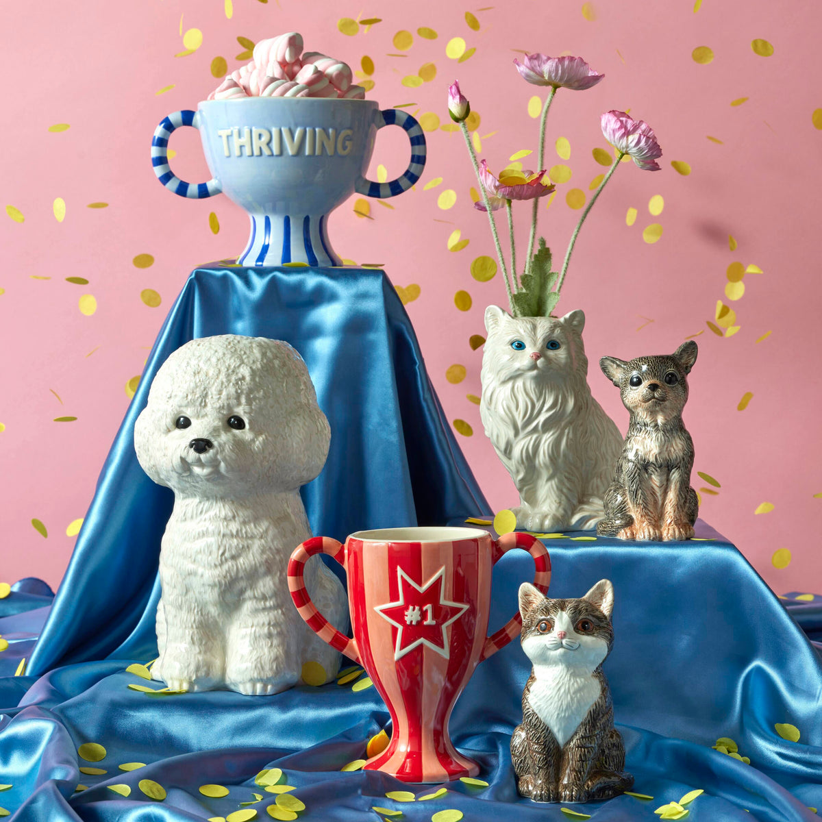 Emporium Triumph Vase Collection Blue Tones