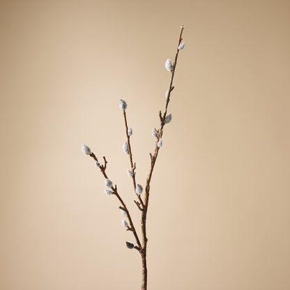 Faux Pussy Willow Spray | 95cm