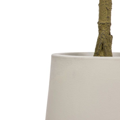 Faux Ficus Tree - White Pot | Green -  120cm