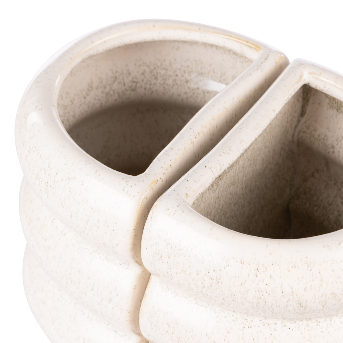 Emporium Ripley Planter Bookends 2pcs Set Cream Reactive Glaze