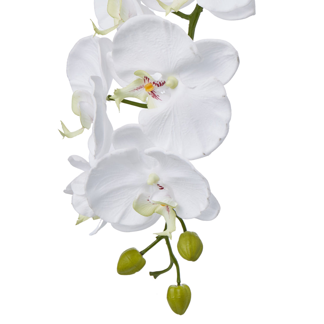 Faux Phalaenopsis Orchid Spray | White - 102cm
