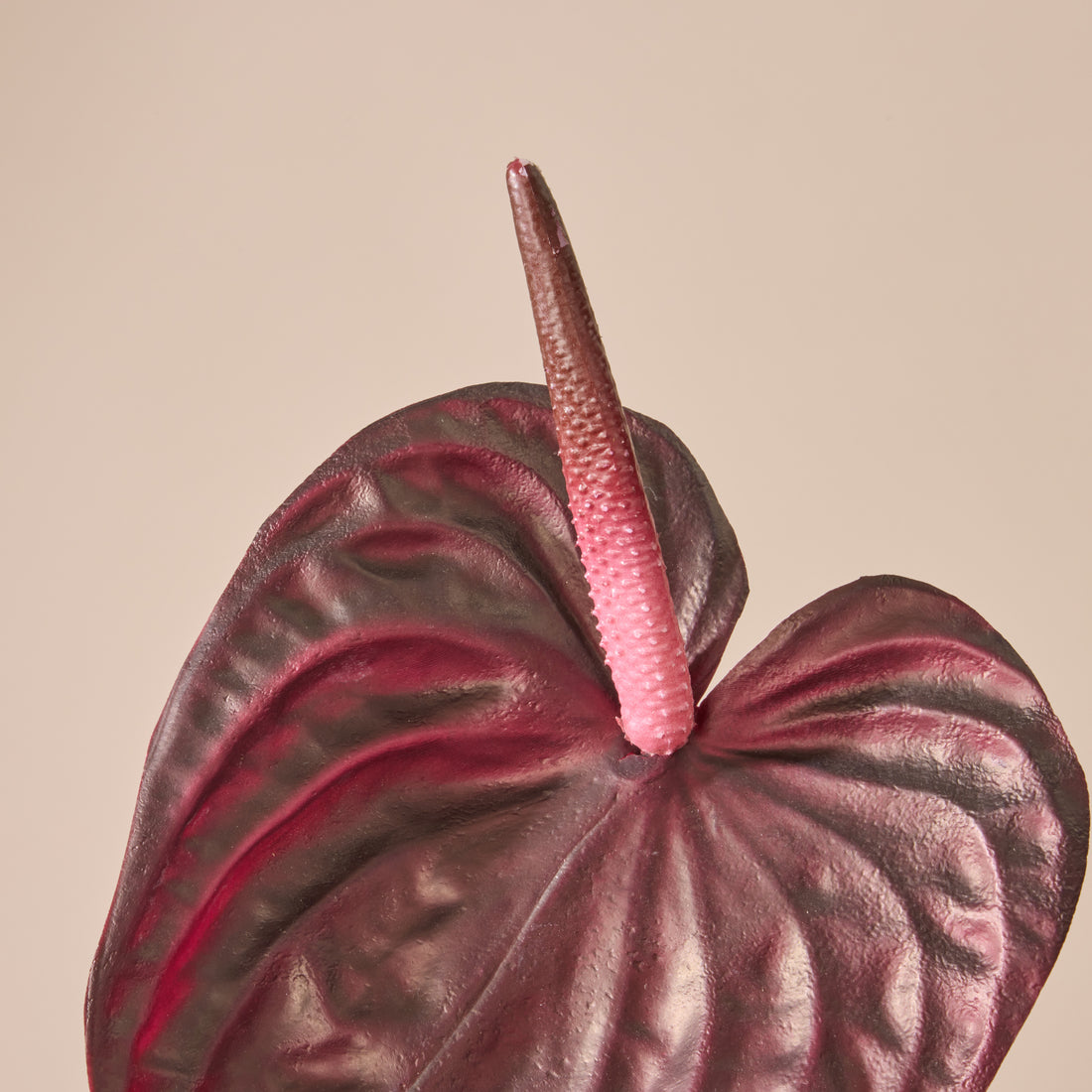 Faux Anthurium Stem | Burgundy - 69cm