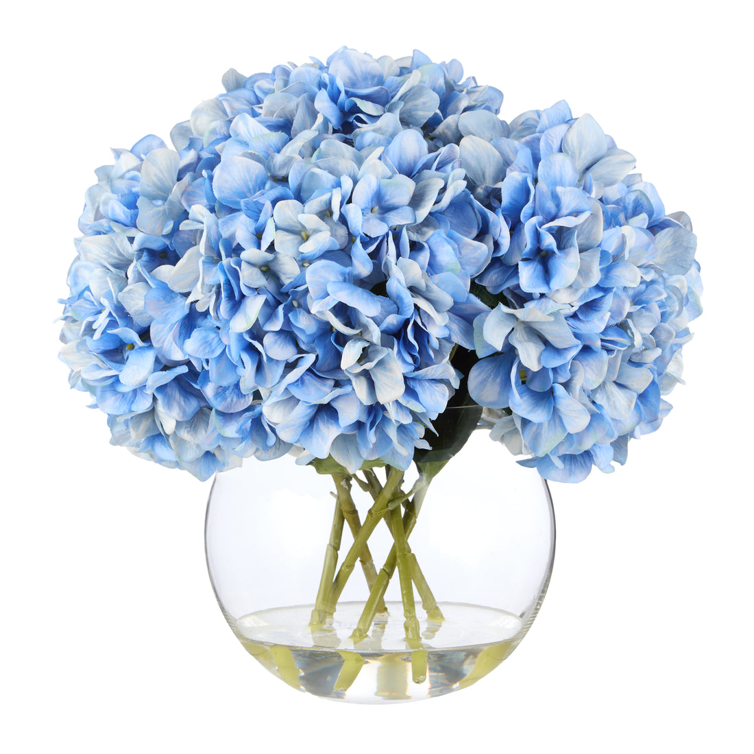 Faux Hydrangea - Phoebe Sphere Vase | Blue - 39cm