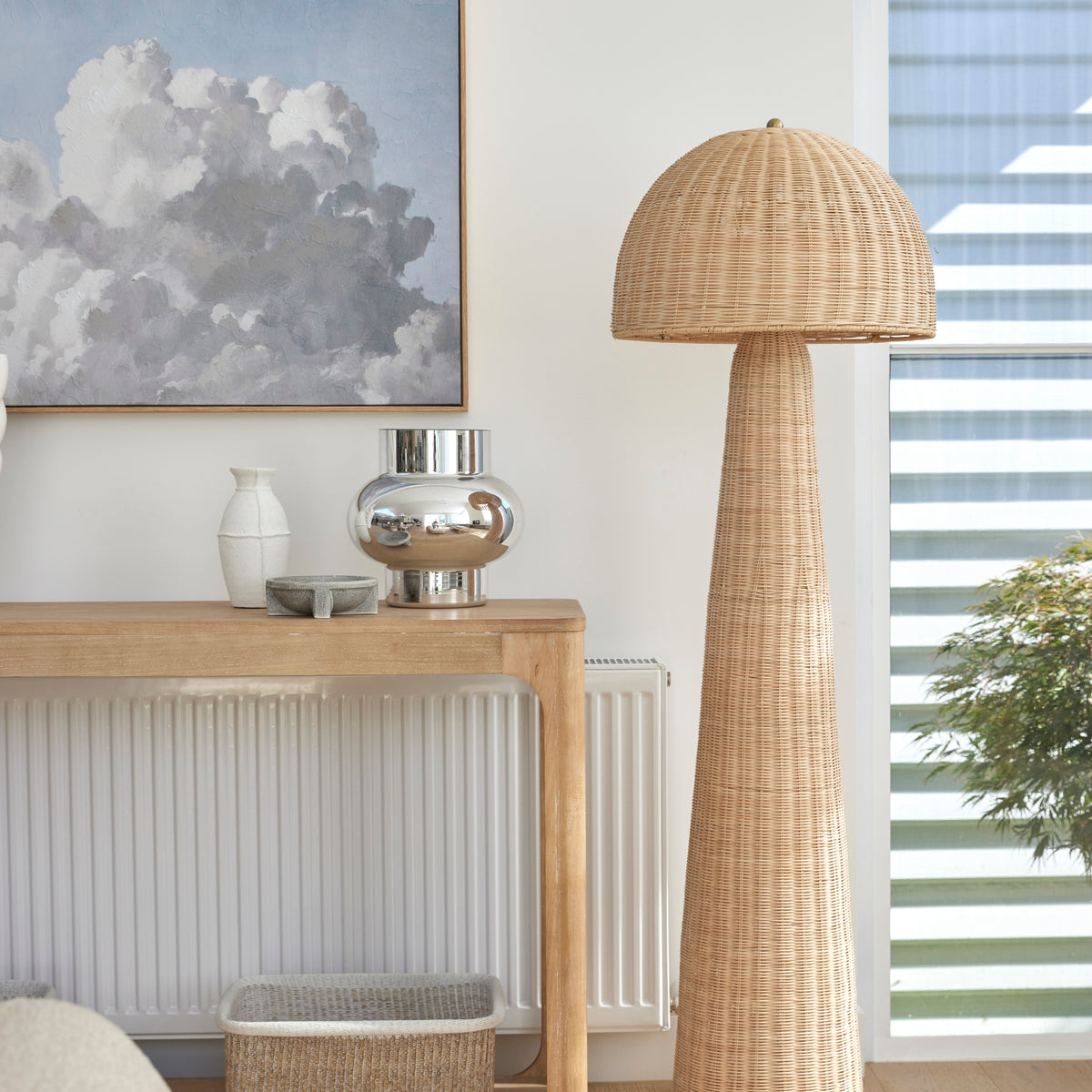 Amalfi Collaroy Rattan Floor Lamp Natural