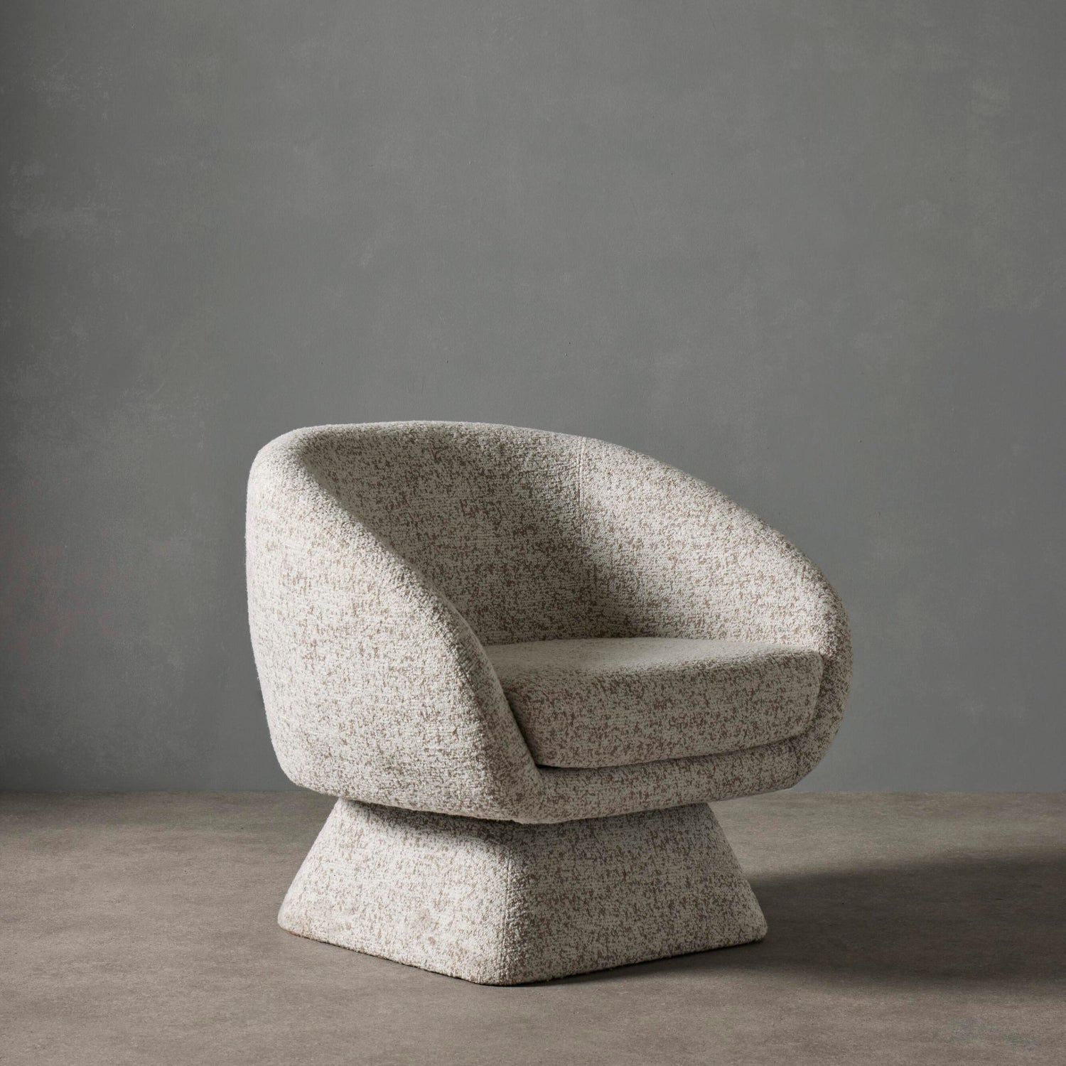 Grand Designs Lucca Swivel Chair White &amp; Taupe