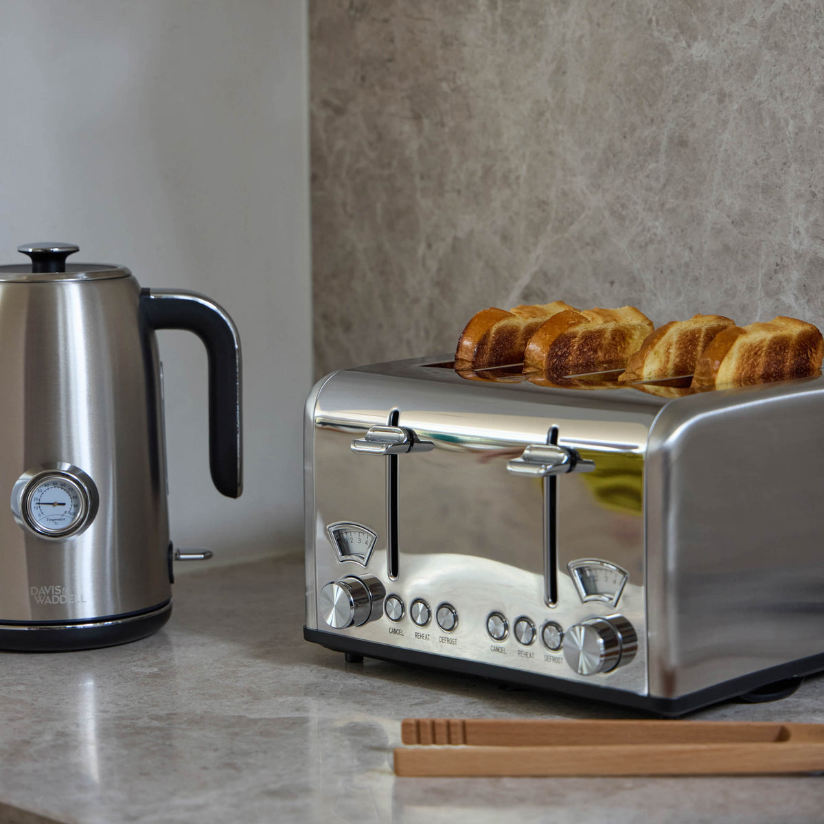 Davis &amp; Waddell Newbury Vintage 4 Slice Toaster Stainless Steel