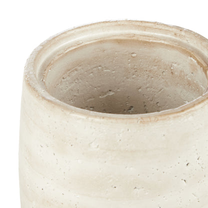 Amalfi Napier Canister Travertine