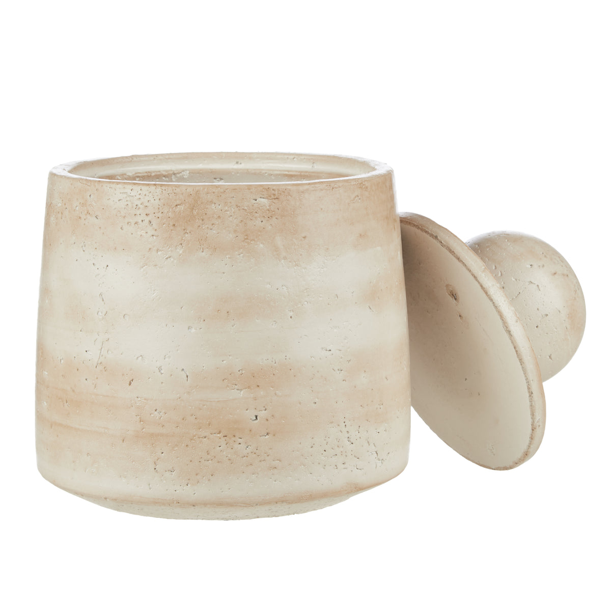 Amalfi Napier Canister Travertine