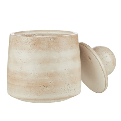 Amalfi Napier Canister Travertine
