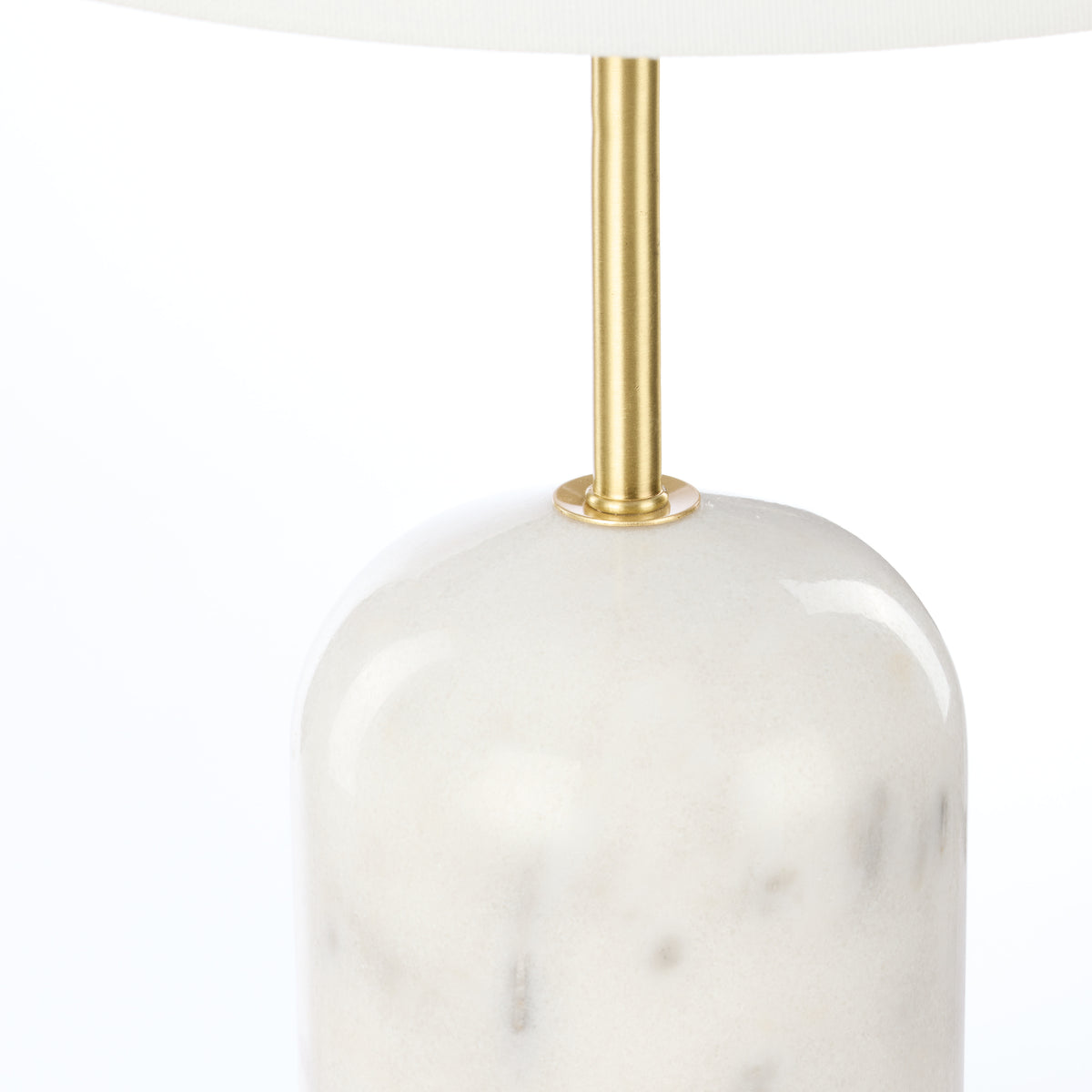 Amalfi Missouri Marble Table Lamp White &amp; Gold