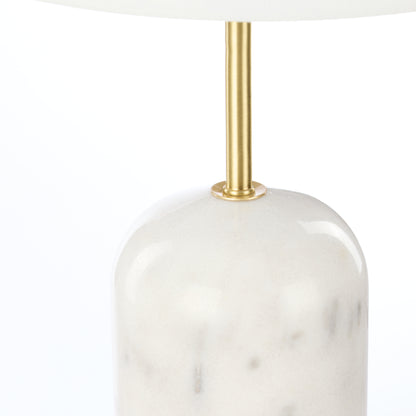 Amalfi Missouri Marble Table Lamp White &amp; Gold