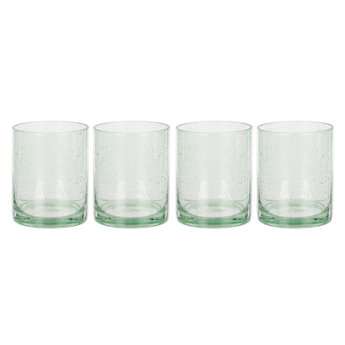 Davis &amp; Waddell Saltara Bubble Glass Tumblers 350ml 4pcs Set Green