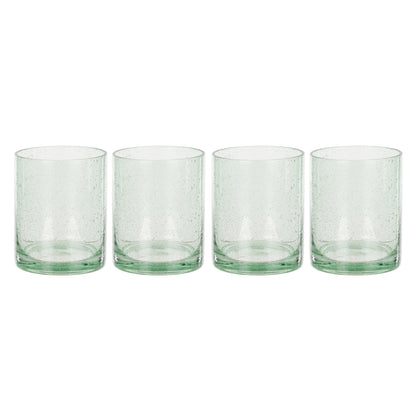 Davis &amp; Waddell Saltara Bubble Glass Tumblers 350ml 4pcs Set Green