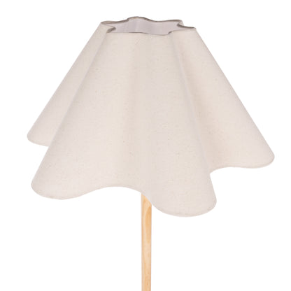 Amalfi Cullen Wooden Floor Lamp White &amp; Natural