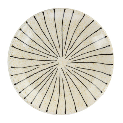 Academy Sabi Stripe Decor Dish Small White &amp; Black
