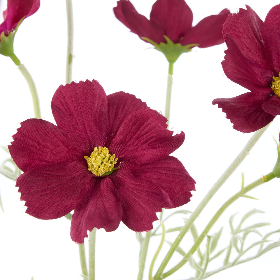 Faux Cosmos Flower Spray | Burgundy - 62cm