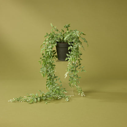 Faux Budding Hanging Bush - Garden Pot | 78cm