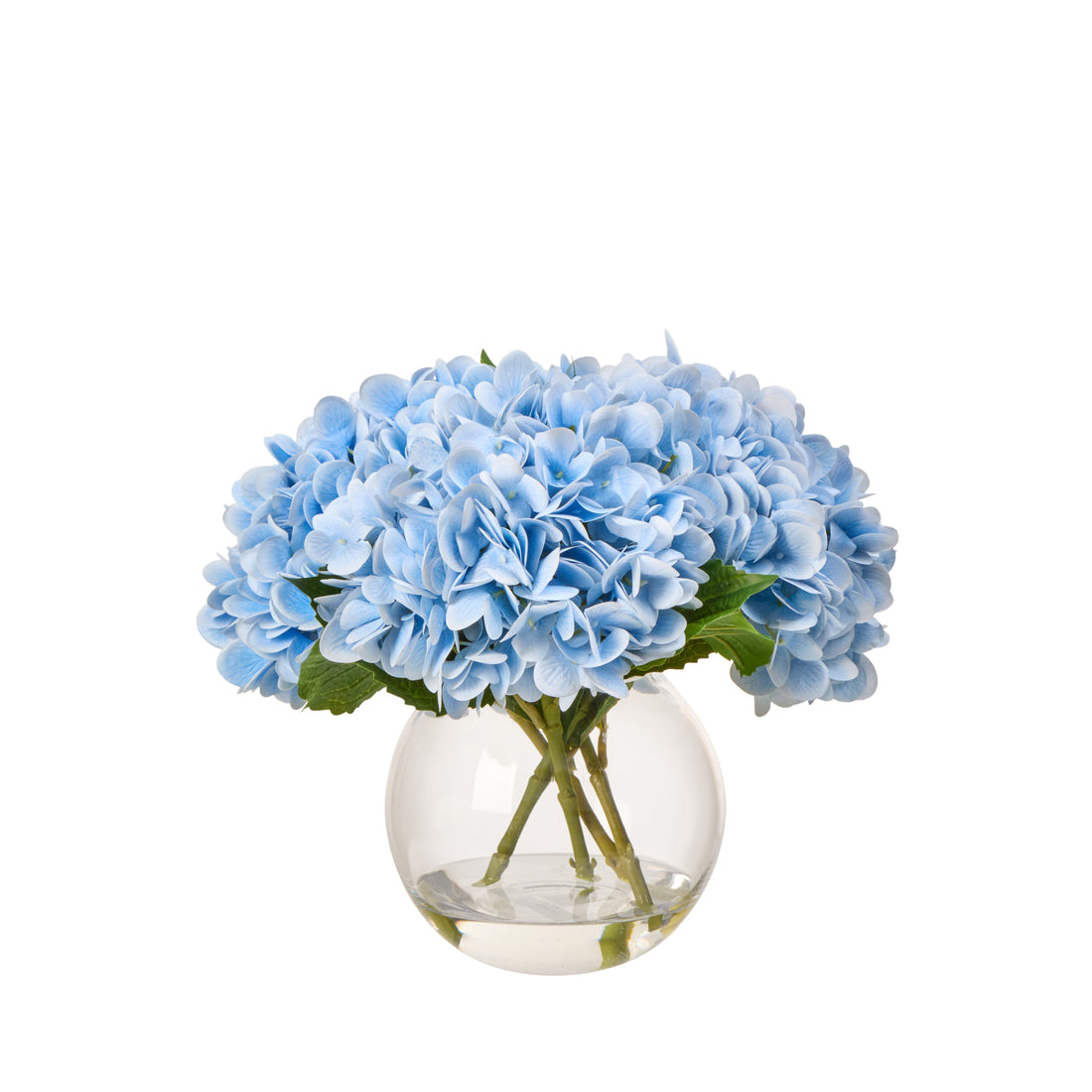 Rogue Hydrangea Real Touch - Phoebe Sphere Vase Blue