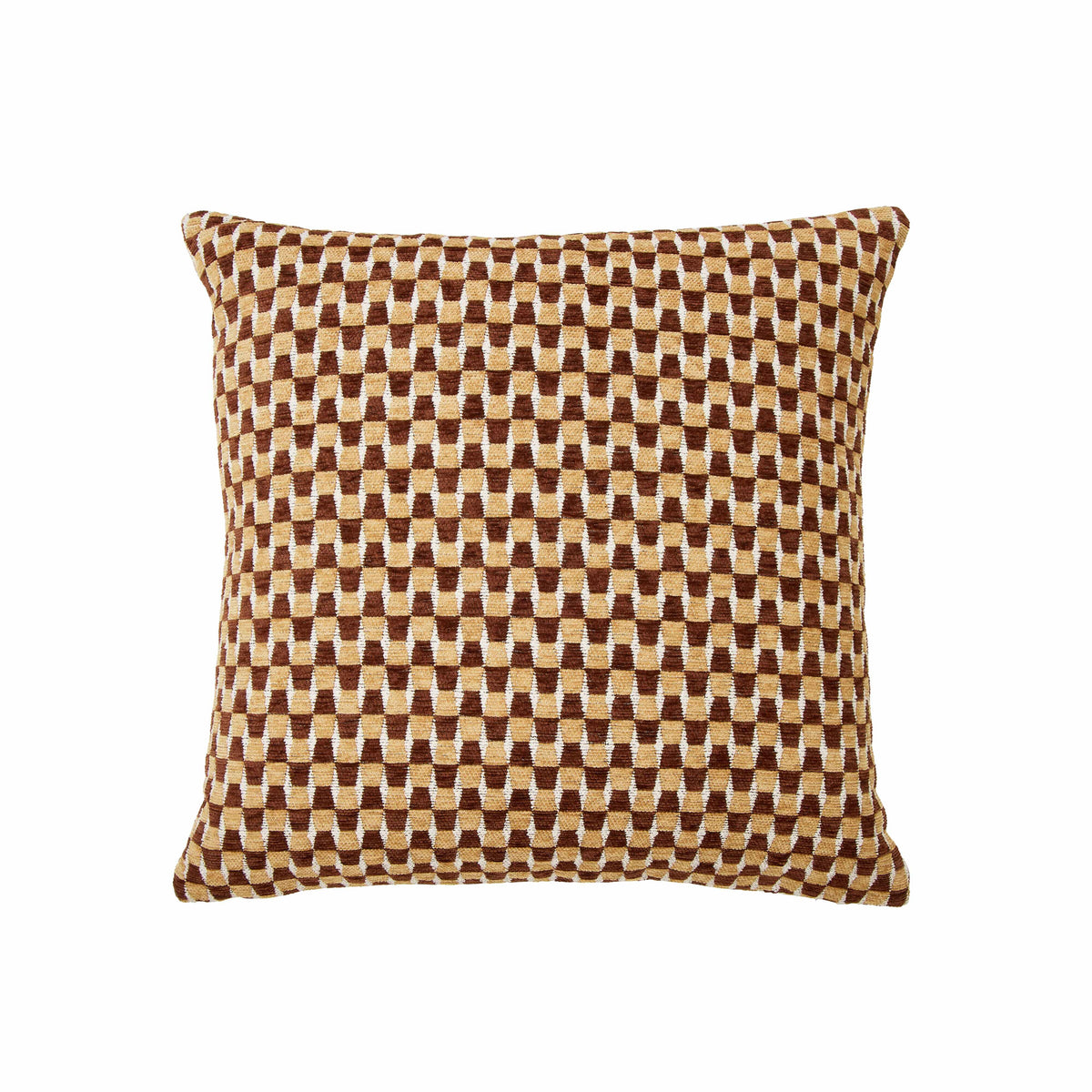 Amalfi Clark Cushion Brown &amp; Mustard