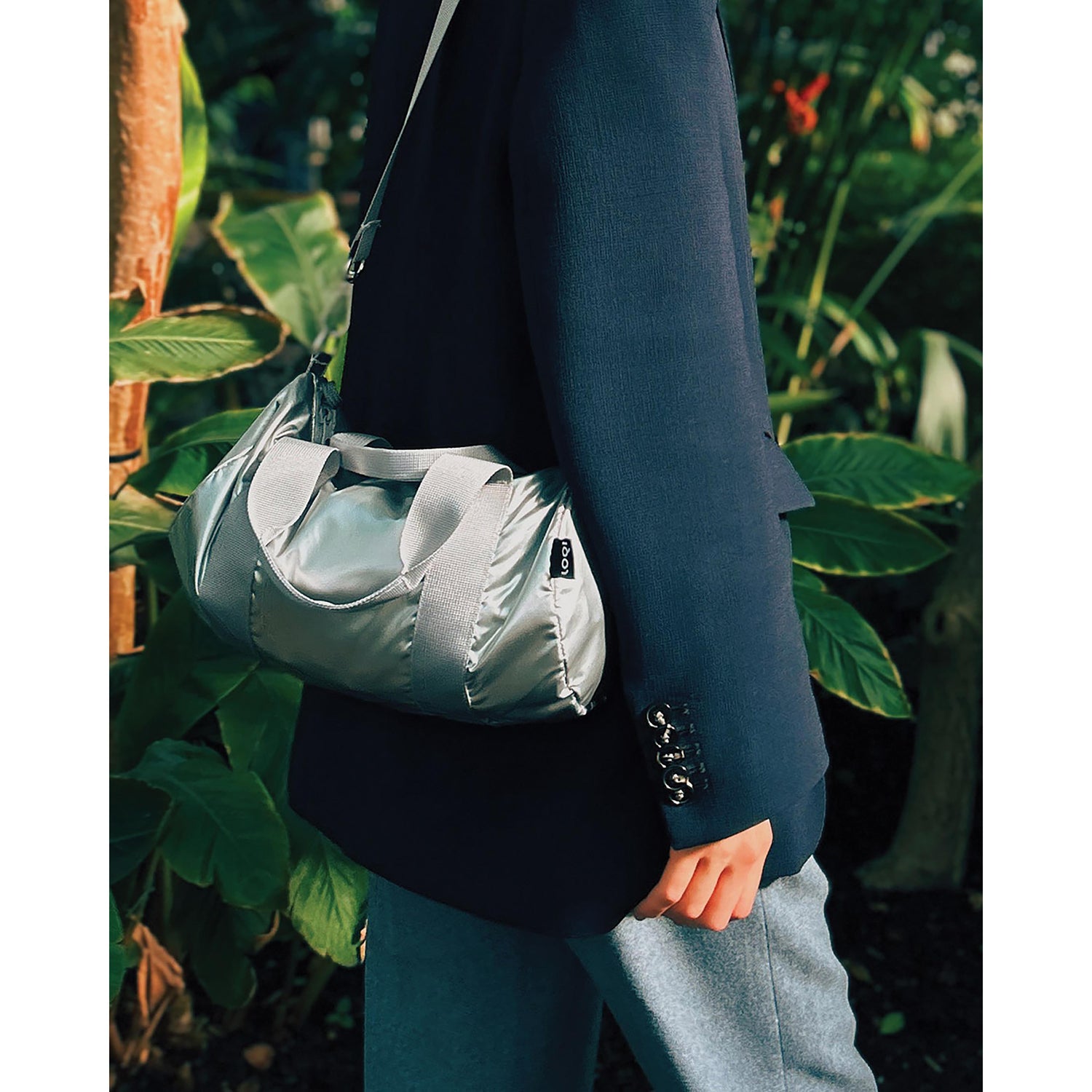 LOQI Metallic Mini Weekender Silver