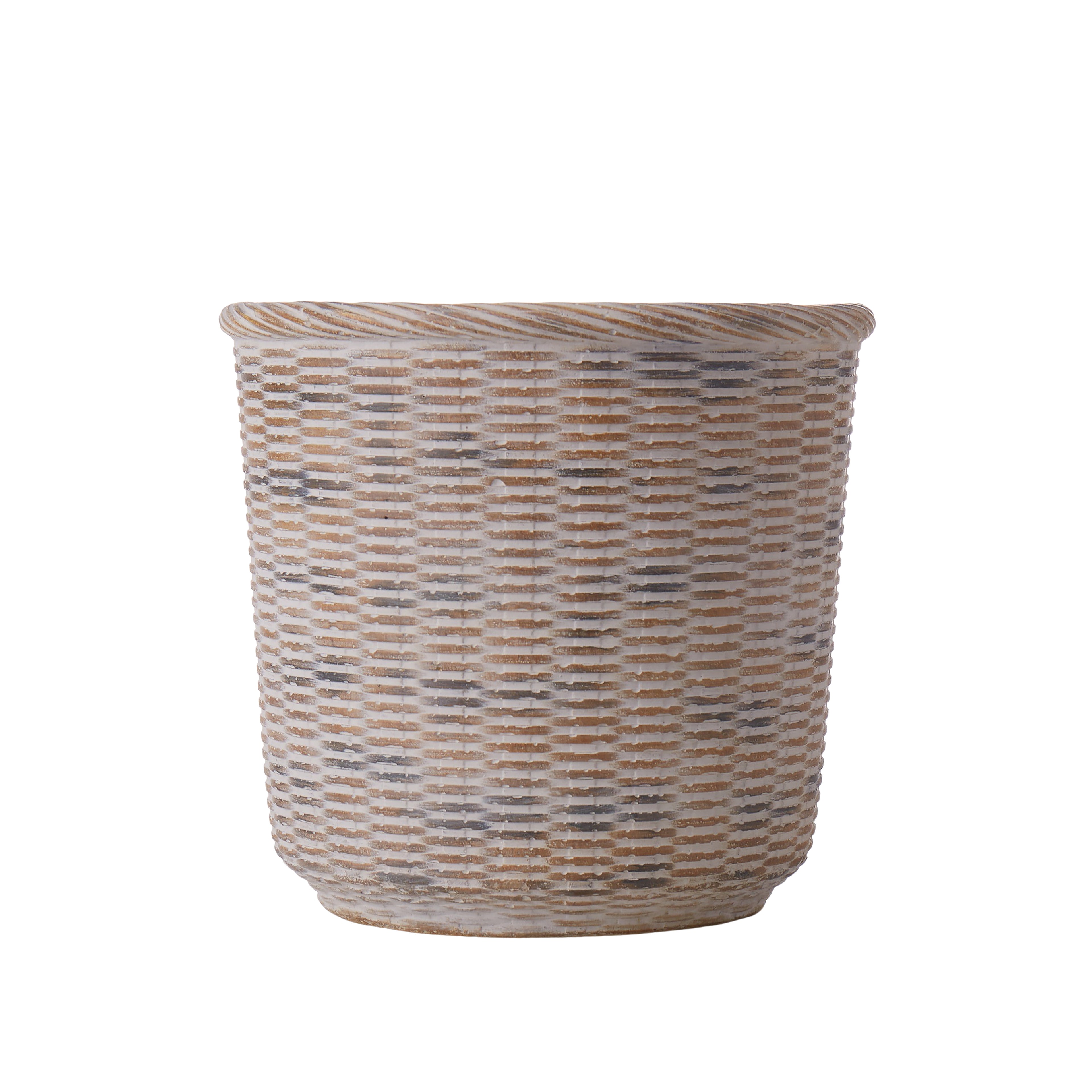 Rogue Cement Round Weave Vessel Grey/Brown