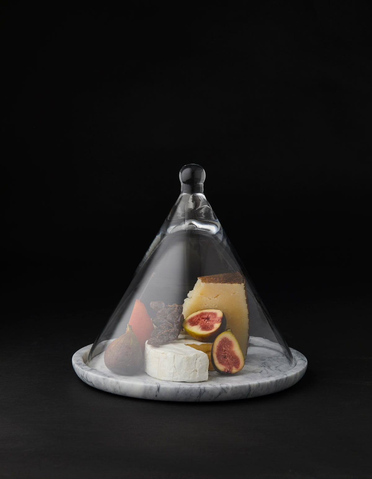 Davis &amp; Waddell Nuvolo Marble Conical Dome Grey &amp; Clear