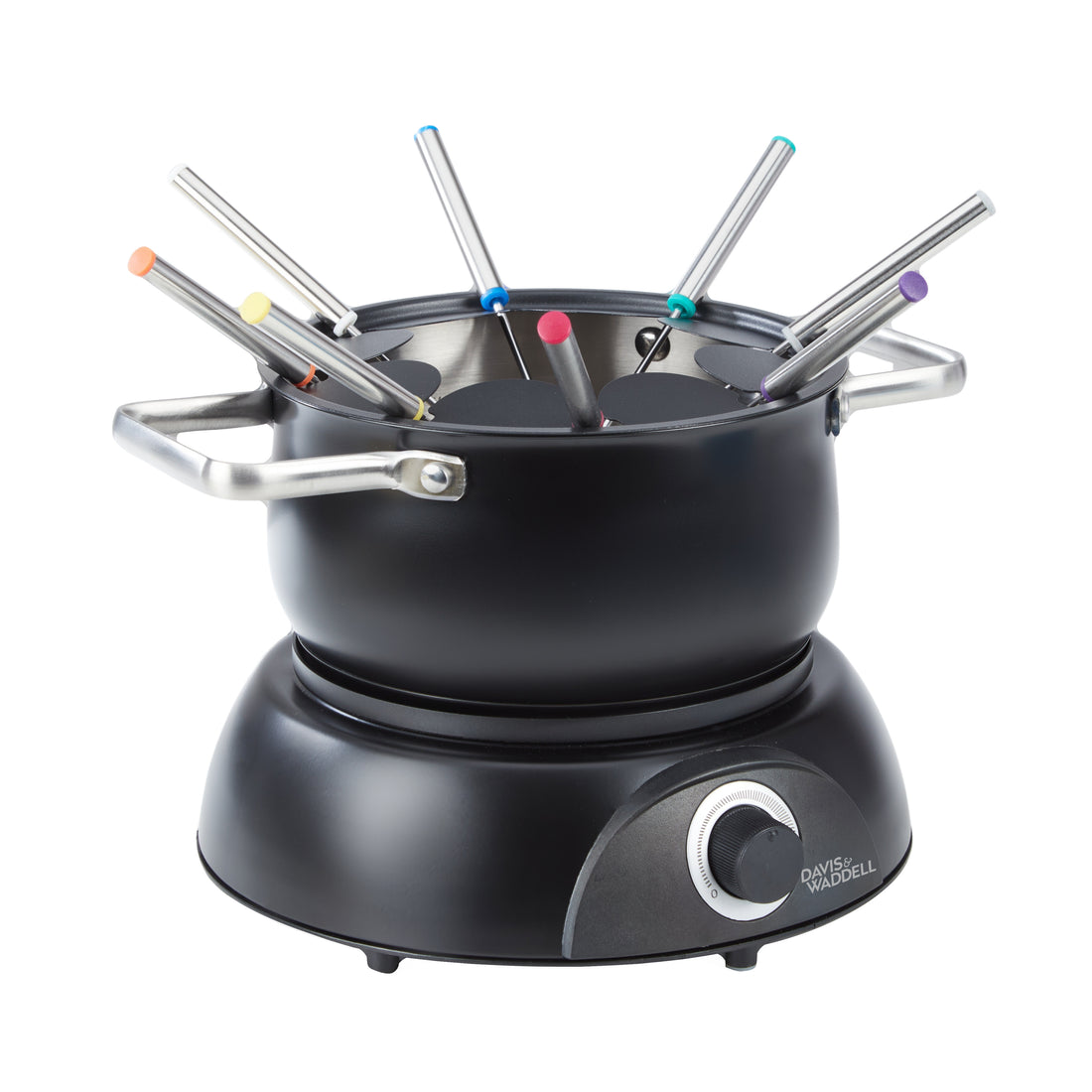 Davis &amp; Waddell Electric Fondue 11pcs Set Matte Black