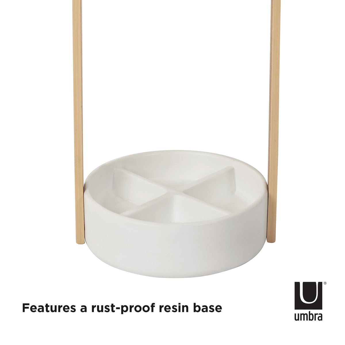 Umbra Bellwood Umbrella Stand White &amp; Natural
