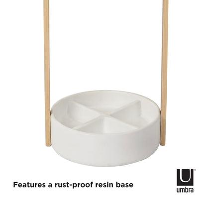 Umbra Bellwood Umbrella Stand White &amp; Natural