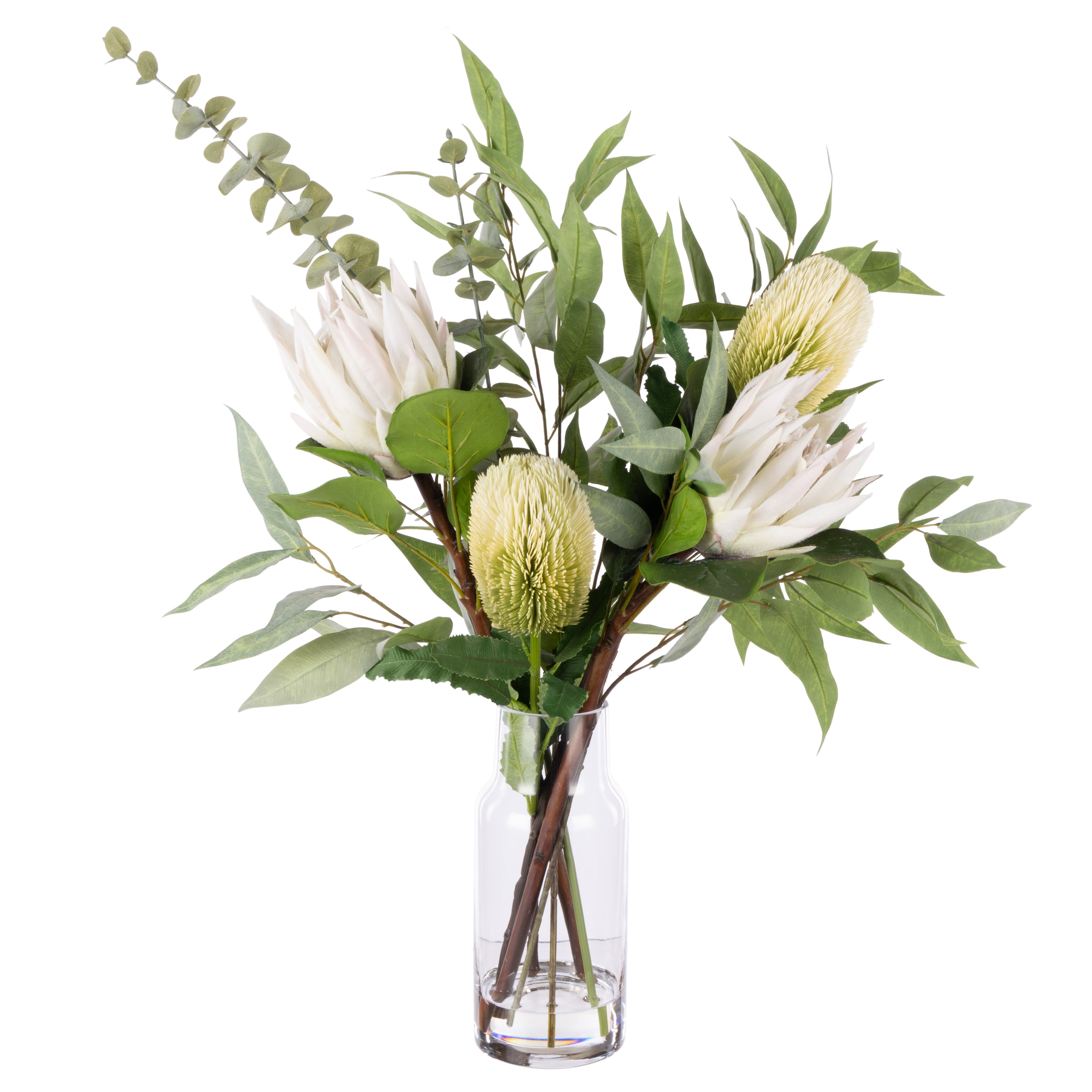 Faux Protea Eucalyptus Mix - Rachel Vase | 80cm