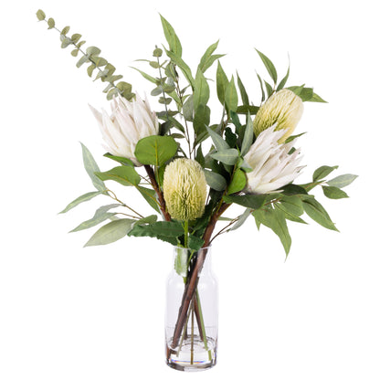 Faux Protea Eucalyptus Mix - Rachel Vase | 80cm