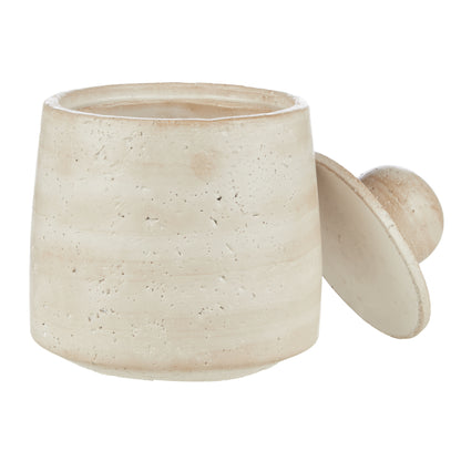 Amalfi Napier Canister Travertine