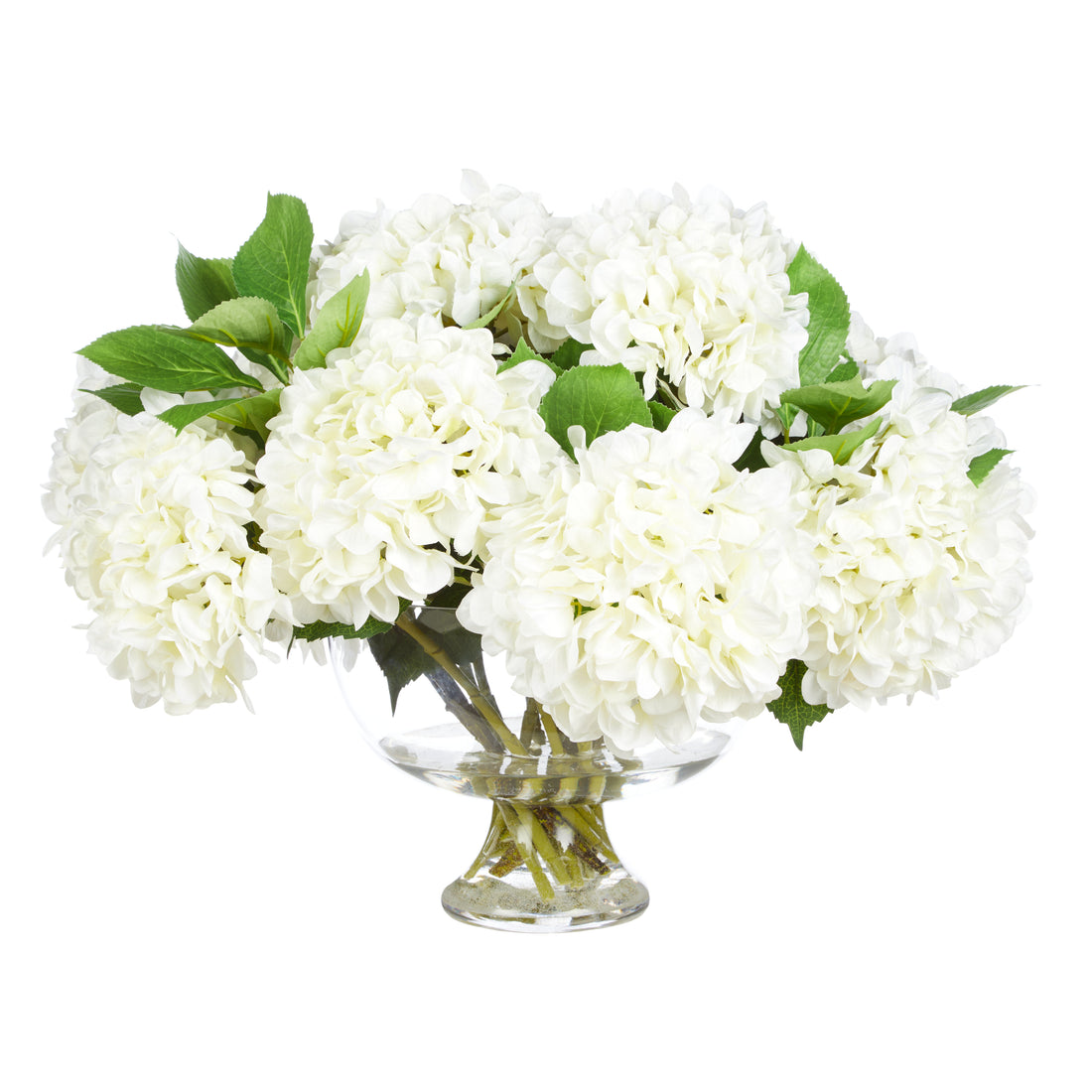 Faux Hydrangea Mix - Dahlia Bowl | White - 62cm