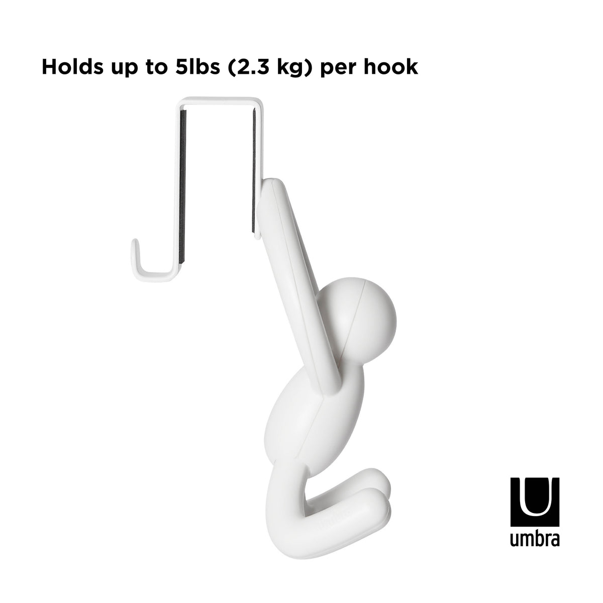 Umbra Buddy Over The Door Cabinet Hook 2pcs Set White