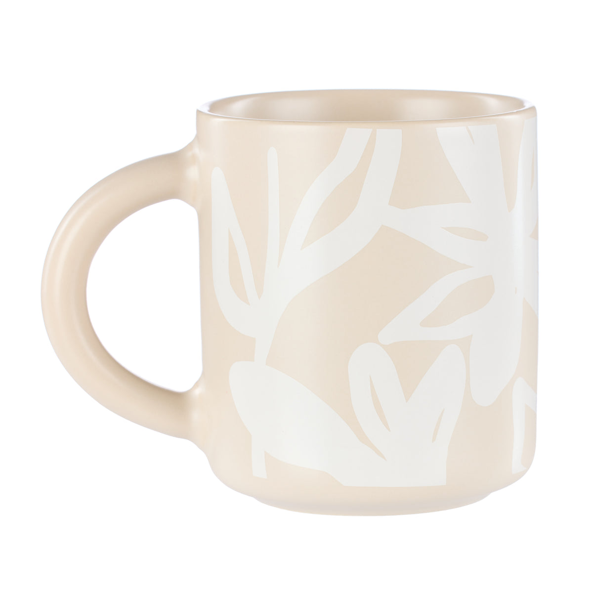 Leaf &amp; Bean Freya Mug &amp; Side Plate 2pcs Set Oat &amp; White