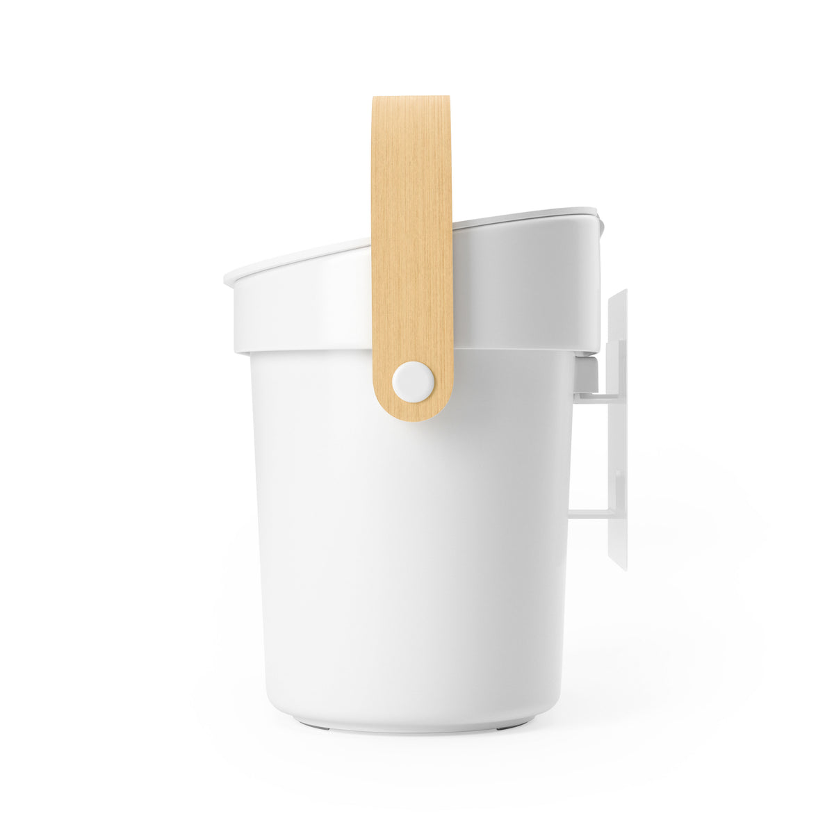 Umbra Bellwood Compost Bin White &amp; Natural