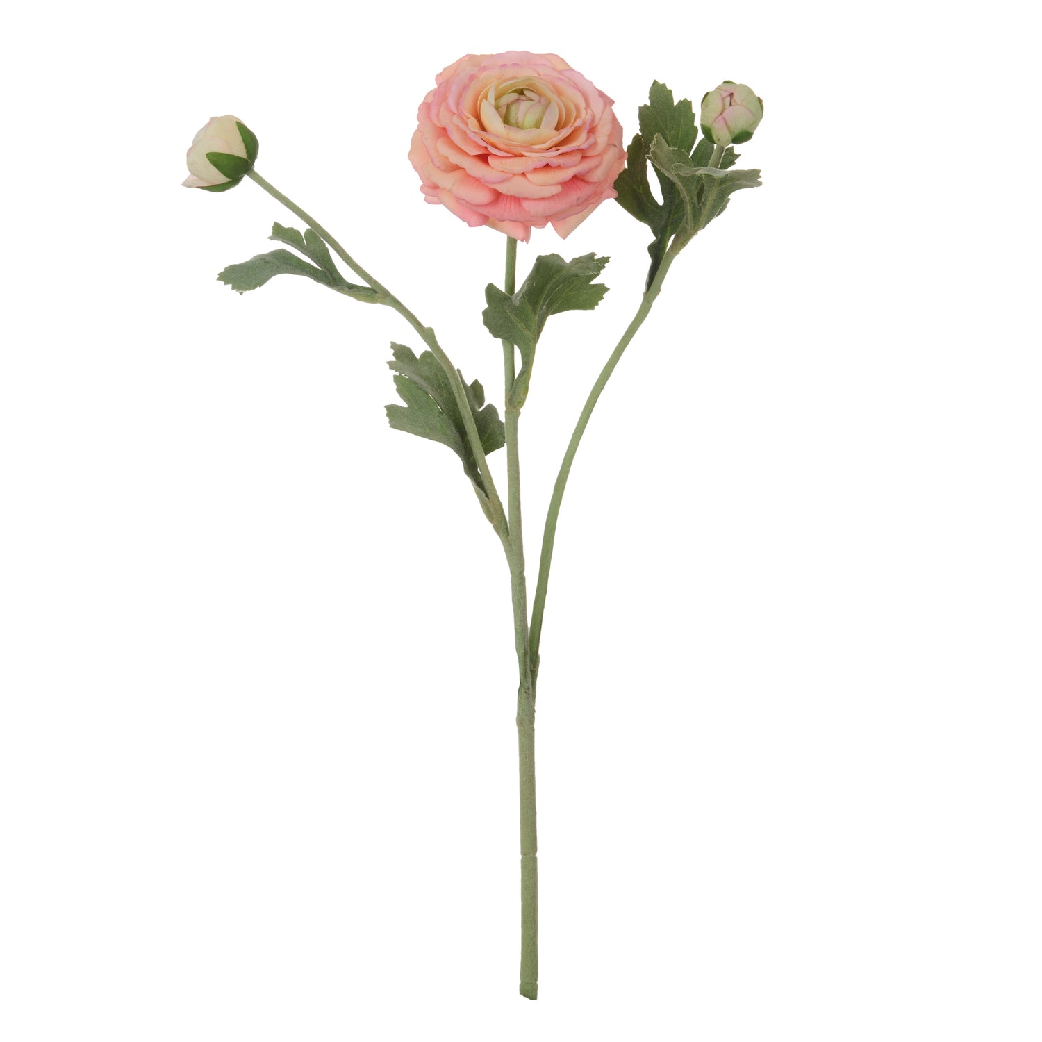 Faux Real Touch Ranunculus Spray | Orange - 60cm