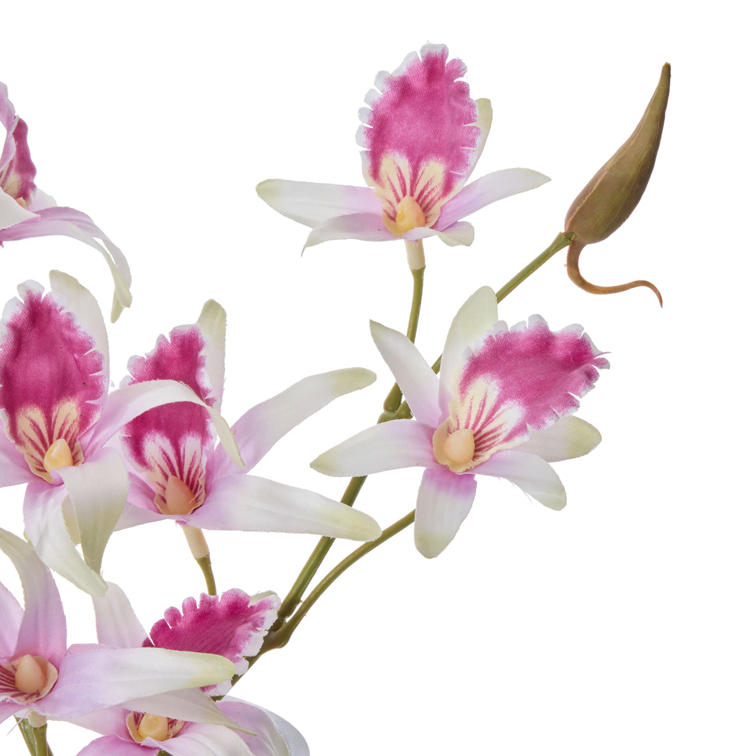 Faux Dendrobium - Sphere Vase | Purple -  30cm