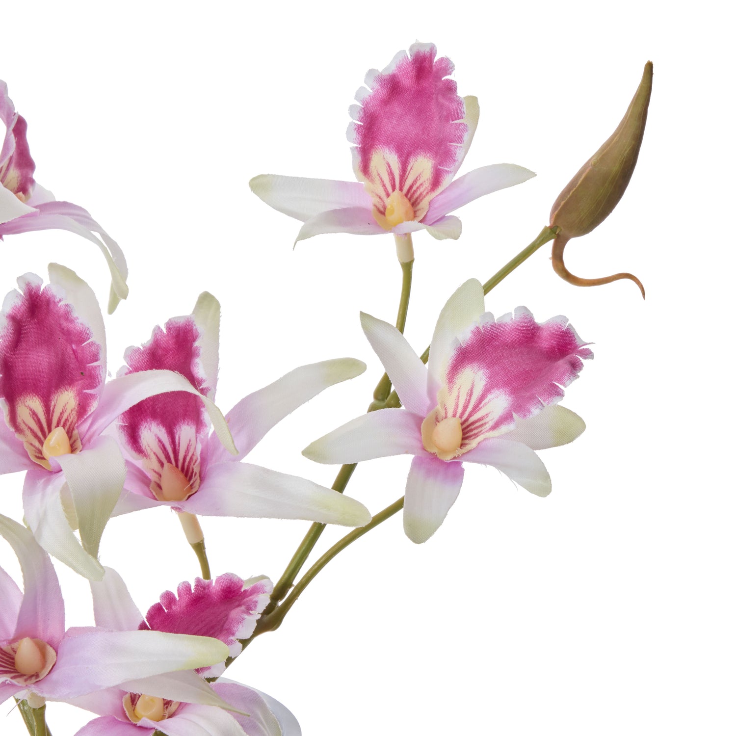Faux Dendrobium - Sphere Vase | Purple -  30cm