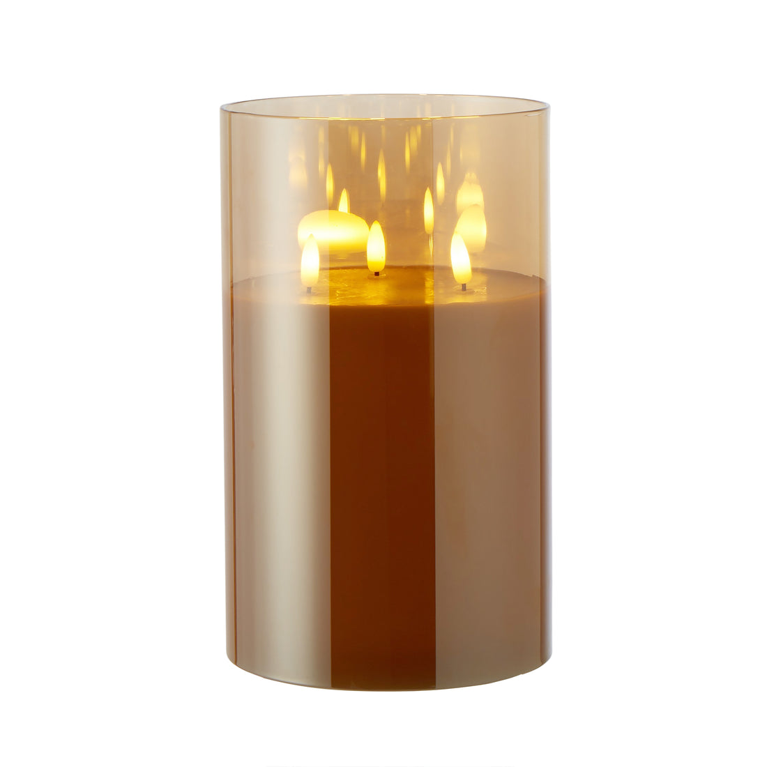 Amber Triflame LED Candle | 25cm