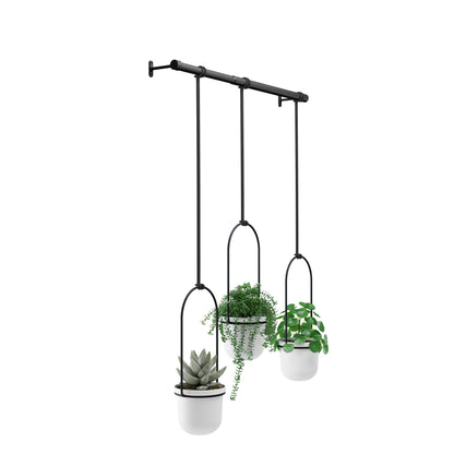 Umbra Triflora Hanging Planter White &amp; Black