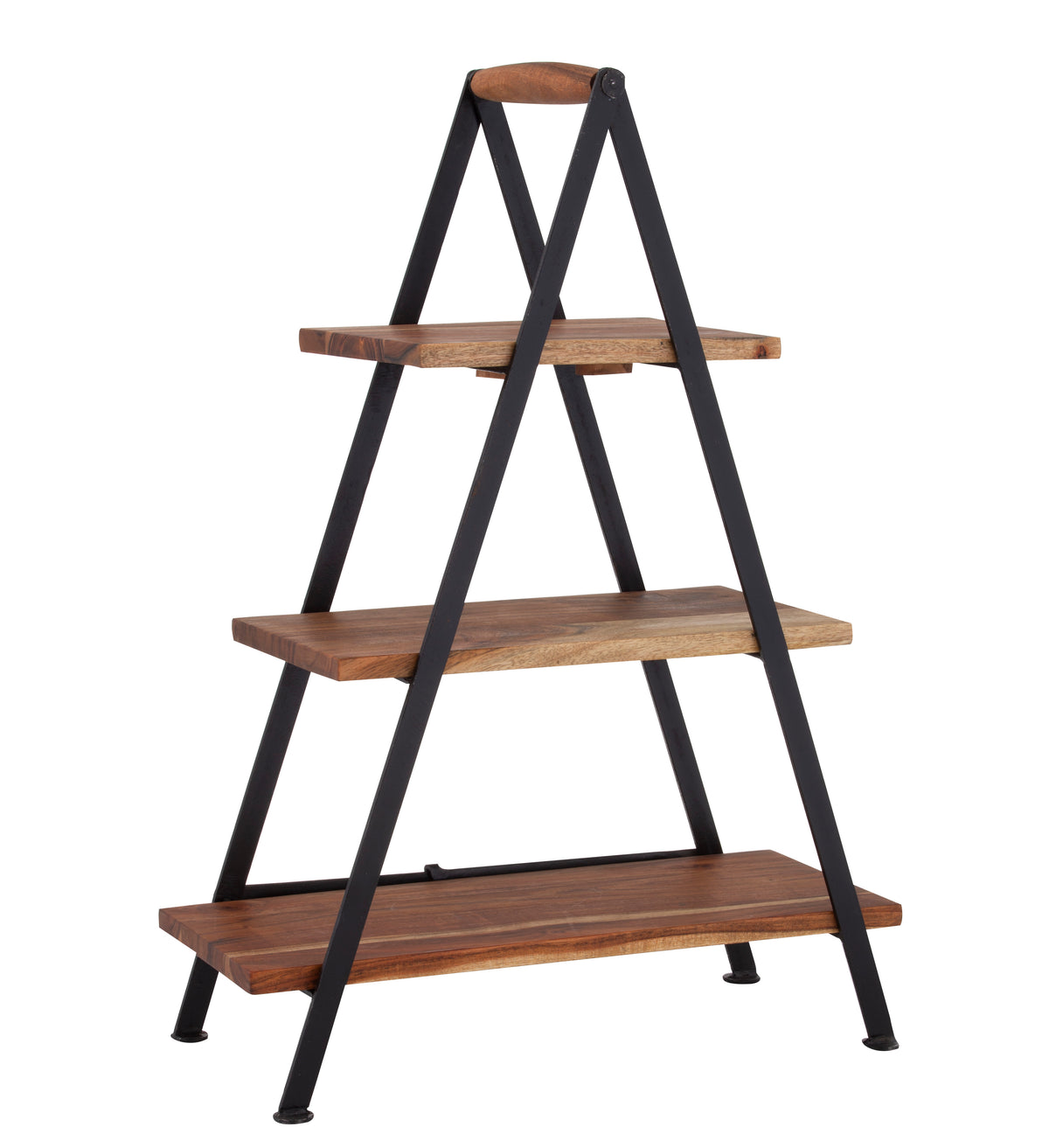 Davis &amp; Waddell Fine Foods Three Tier Serving Stand Natural &amp; Black