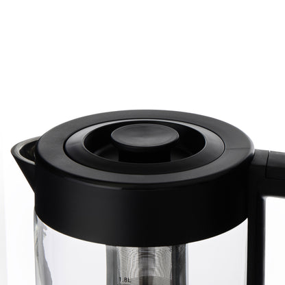 Leaf &amp; Bean Electric Glass Digital Kettle with Infuser 1.8L Black