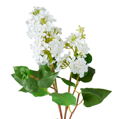 Faux Lilac Spray | White - 89cm