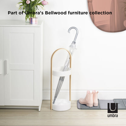 Umbra Bellwood Umbrella Stand White &amp; Natural