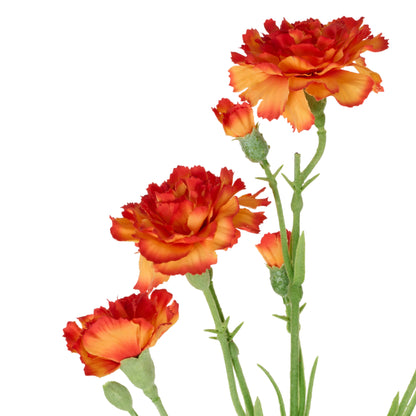 Faux Carnation Spray | Orange - 62cm