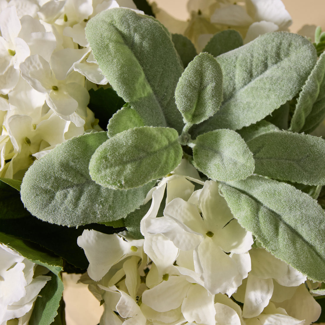 Faux Hydrangea Arrangement - Classic Bowl | White - 34cm