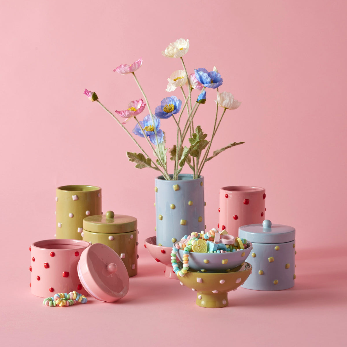Emporium Bejeweled Vase Blue &amp; Green
