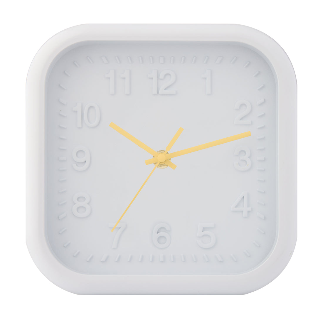 Emporium Nico Mini Wall Clock White &amp; Yellow